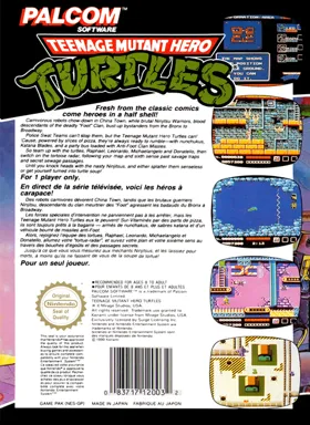 Teenage Mutant Hero Turtles (Europe) (Virtual Console) box cover back